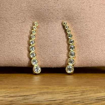 Aretes Éclat Impérial – Cristales Graduados en Oro 18K