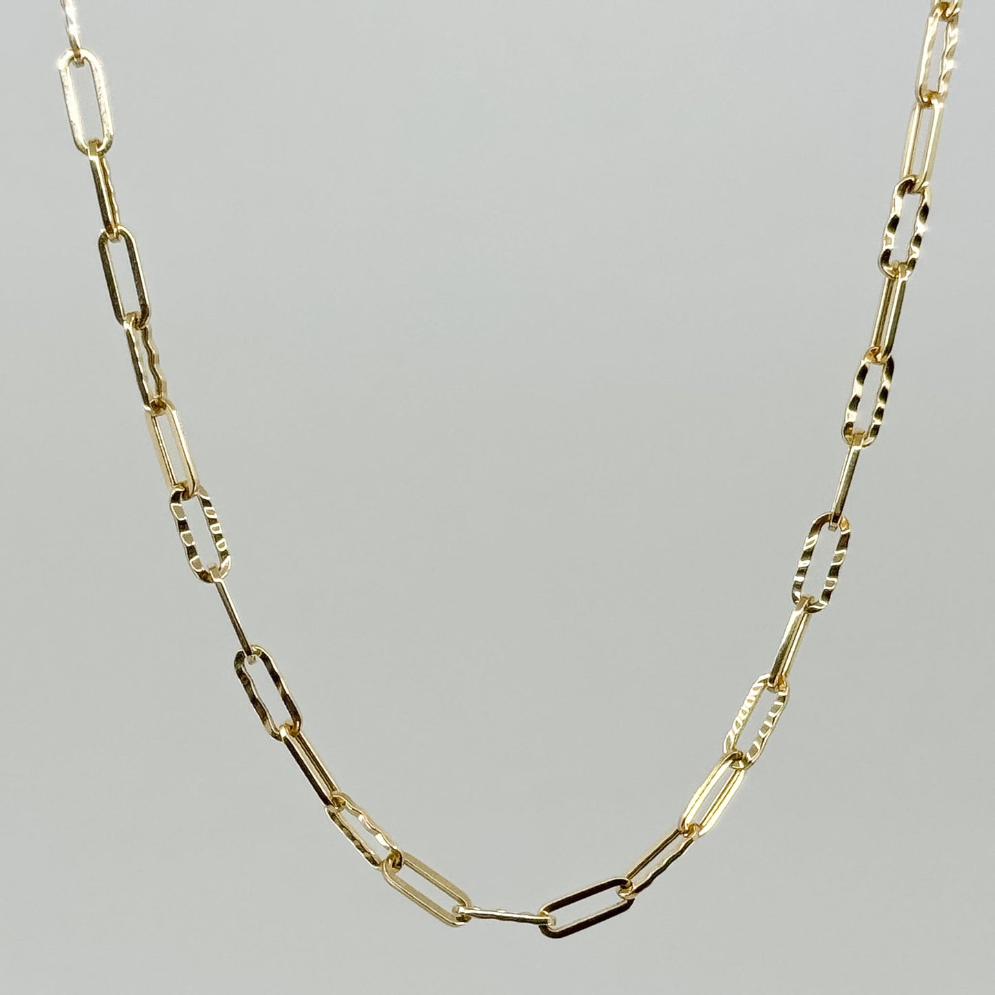 Cadena Paperclip Diamantada