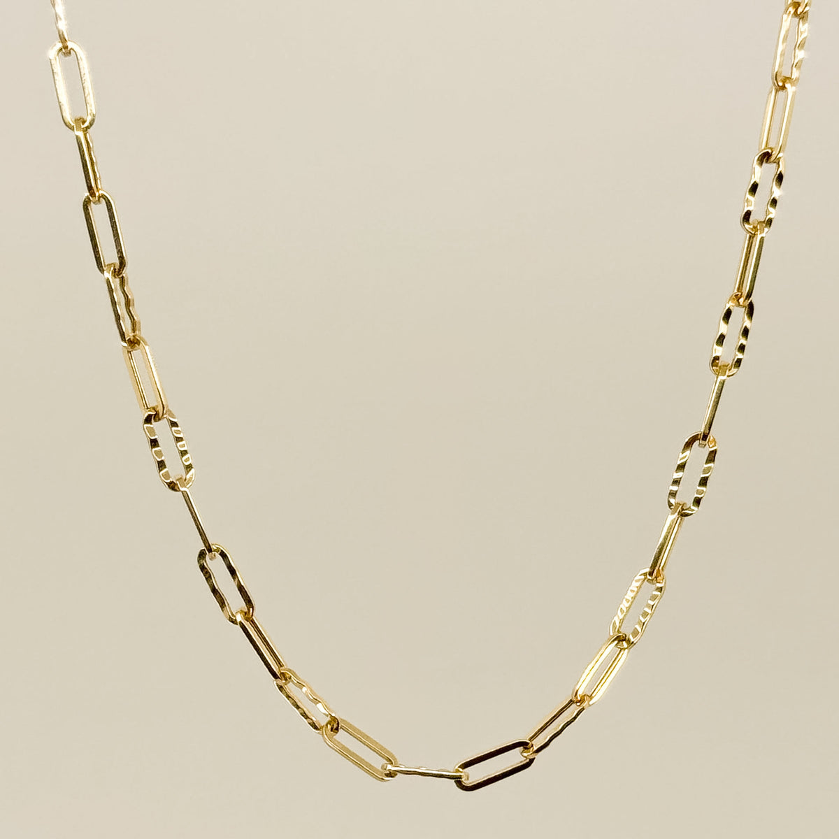 Cadena Paperclip Diamantada