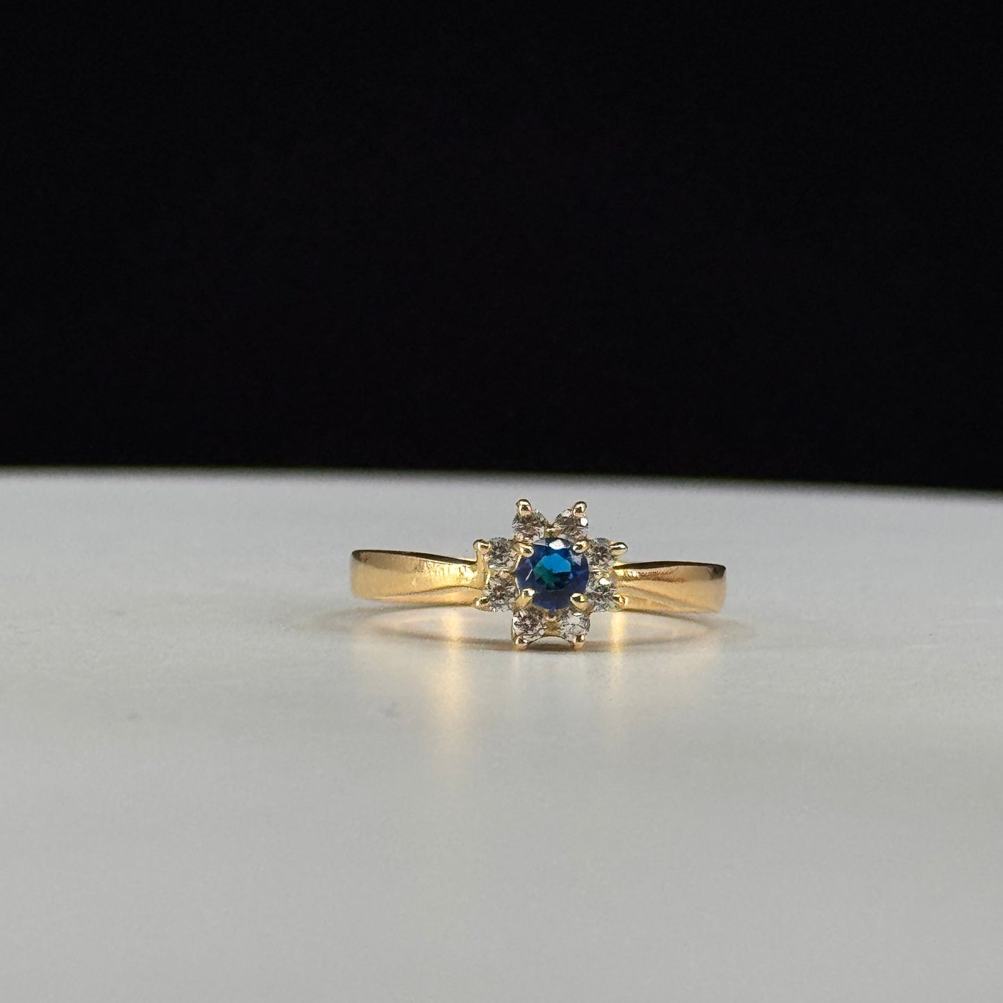 Anillo roseta Azul