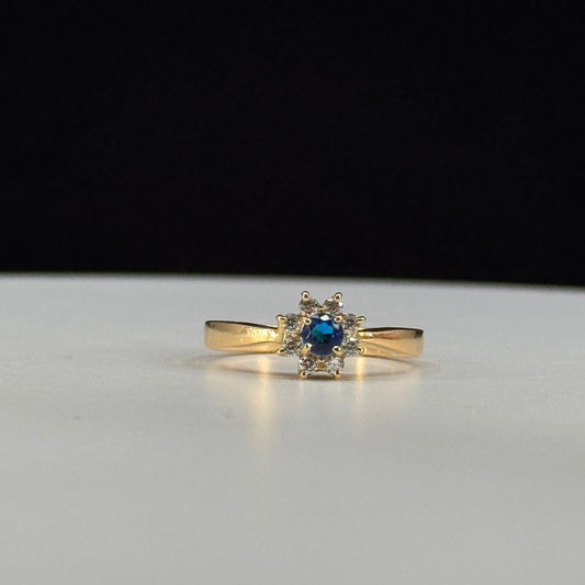 Anillo roseta Azul