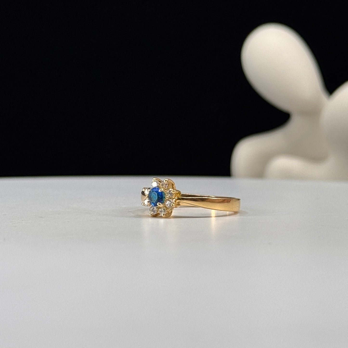 Anillo roseta Azul