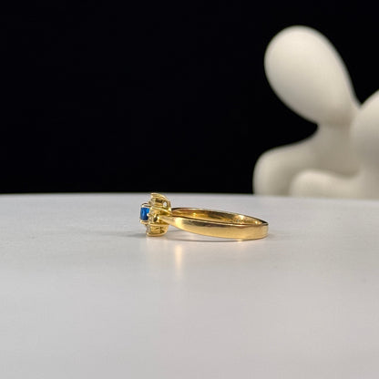 Anillo roseta Azul