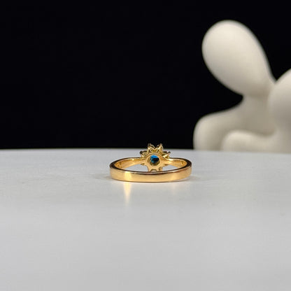 Anillo roseta Azul