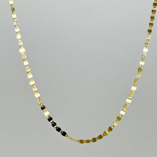 Cadena Facetada Brillo Espejo en Oro 18K – 40 cm