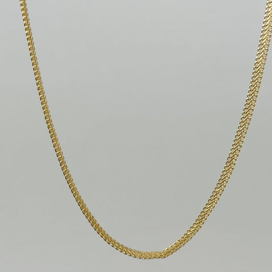 Cadena Plana en Oro 18K – 45 cm