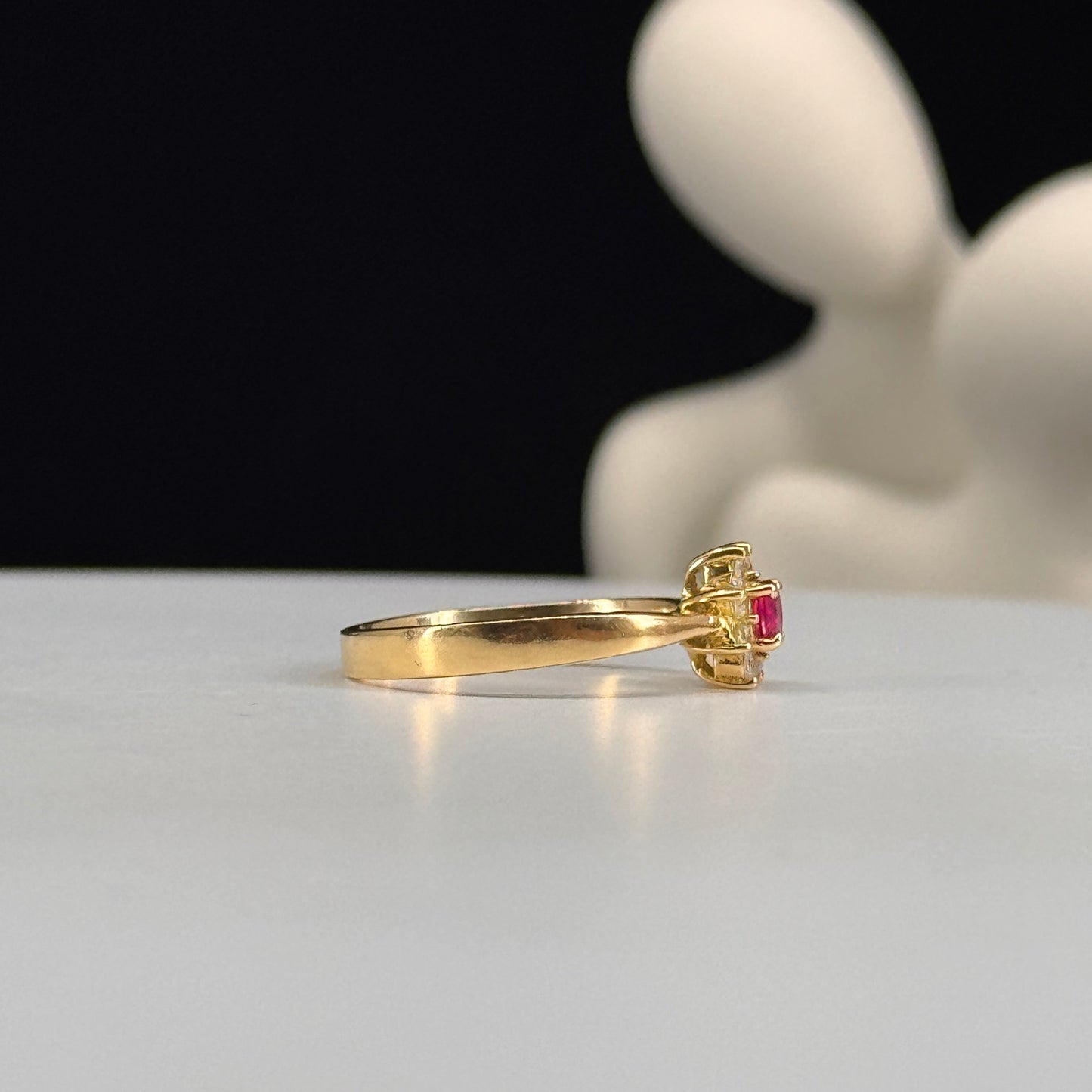 Anillo roseta Fuxia