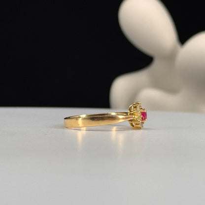 Anillo roseta Fuxia