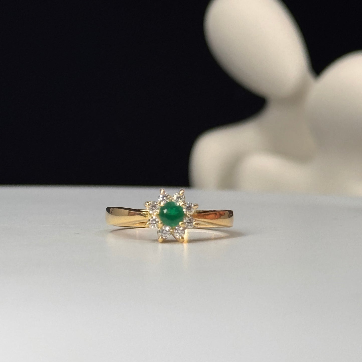 Anillo roseta Verde
