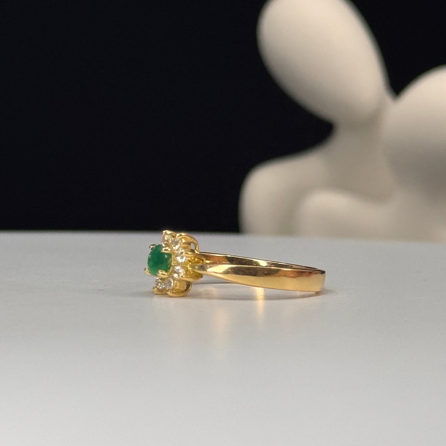 Anillo roseta Verde