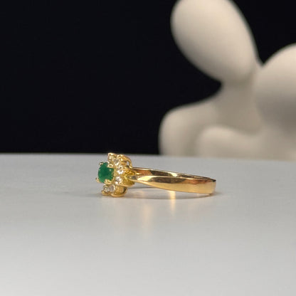 Anillo roseta Verde
