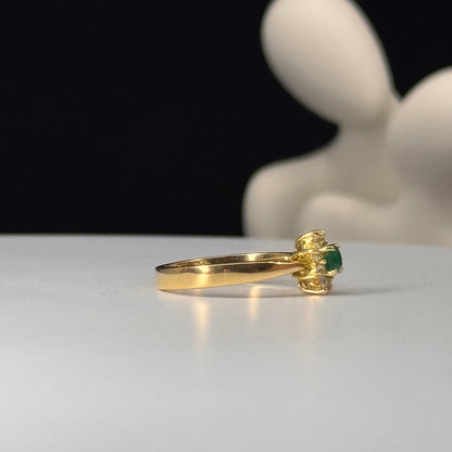 Anillo roseta Verde