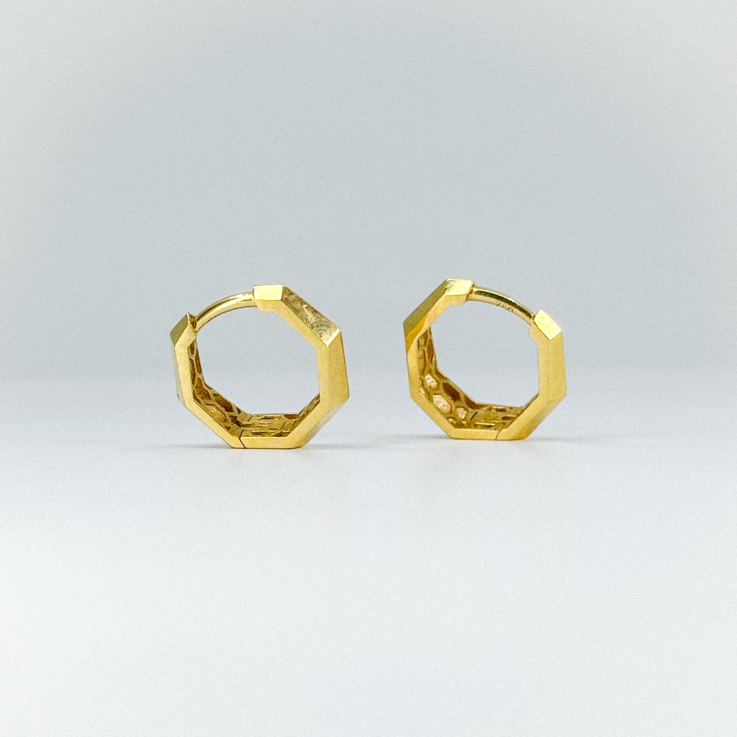 Argollas Heptágono Dorado