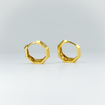 Argollas Heptágono Dorado