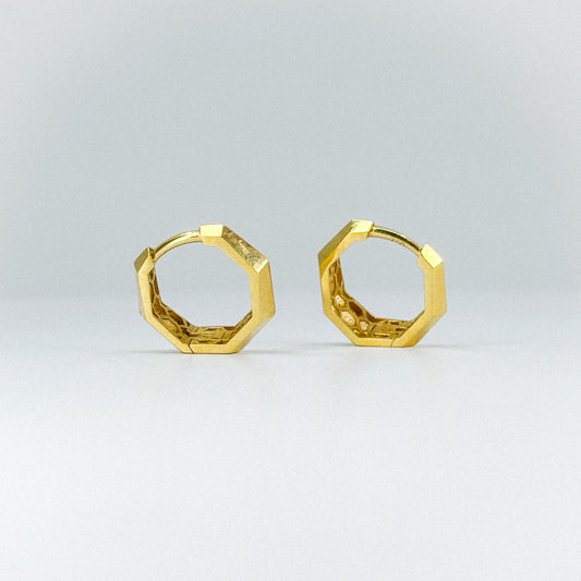 Argollas Heptágono Dorado