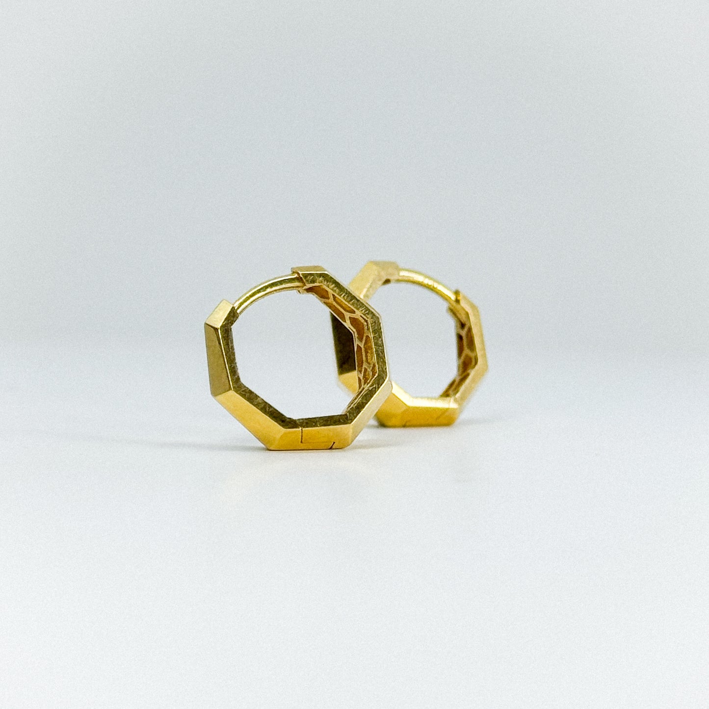 Argollas Heptágono Dorado