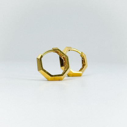 Argollas Heptágono Dorado