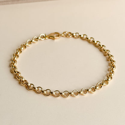 Pulsera Rolo Clásica de Oro 18K – 20 cm