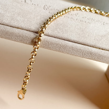 Pulsera Rolo Clásica de Oro 18K – 20 cm