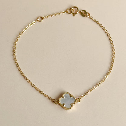 Pulsera Trébol de Nácar en Oro 18K
