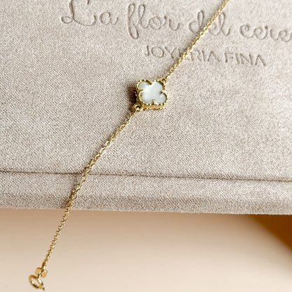 Pulsera Trébol de Nácar en Oro 18K