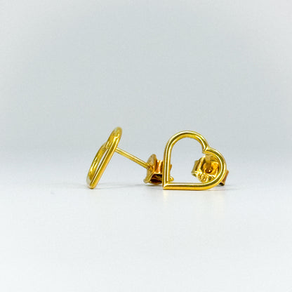 Aretes corazón calado