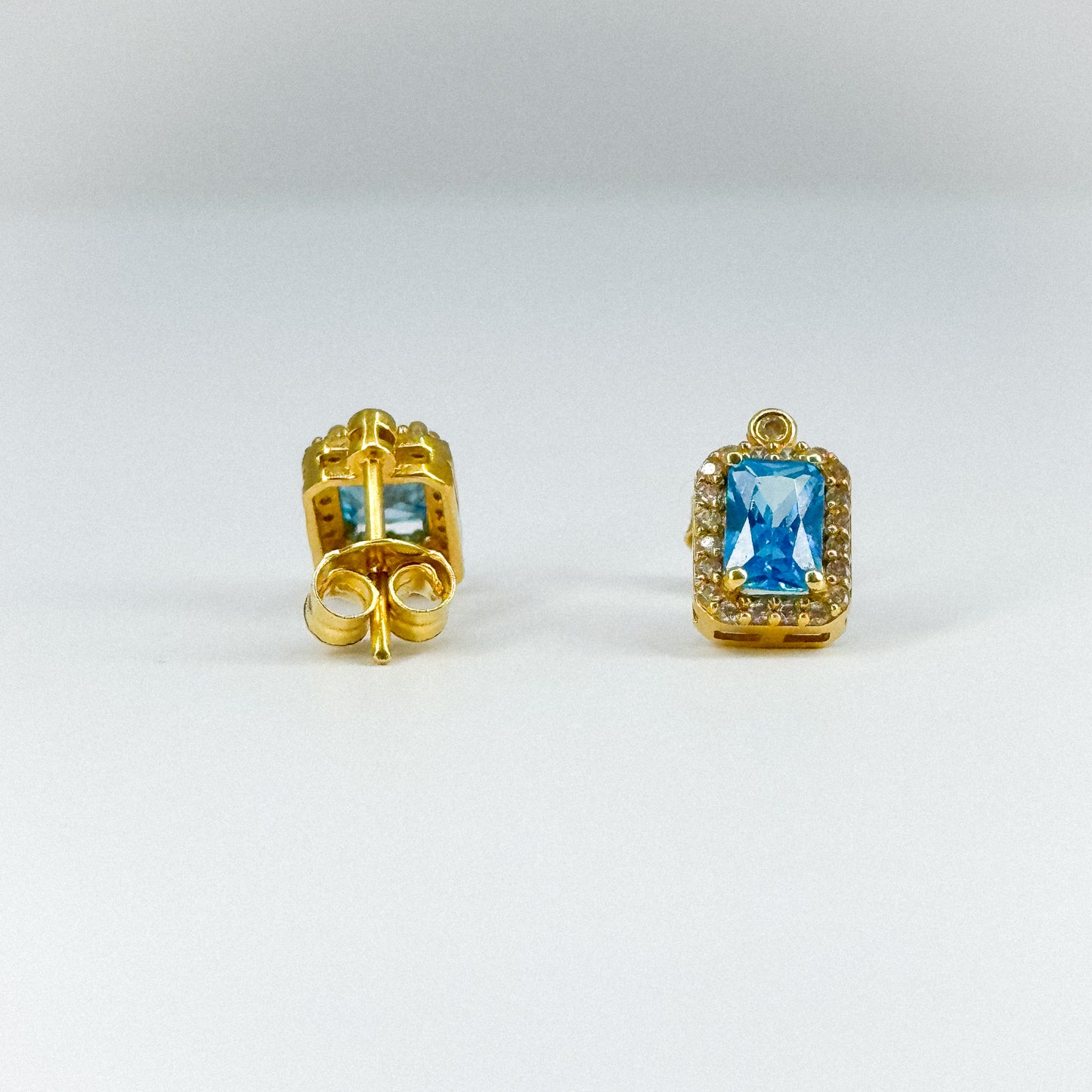 Aretes agua marina