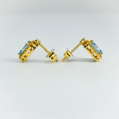 Aretes agua marina