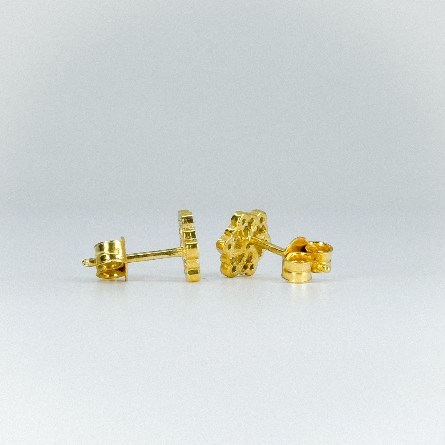 Aretes flor turquesa