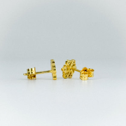 Aretes flor turquesa