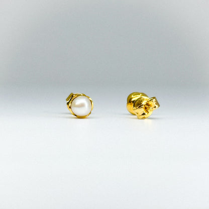 Aretes perla cultivada