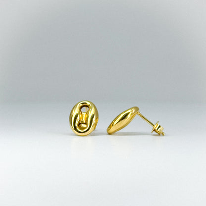 Aretes eslabón de marinero