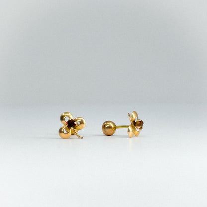 aretes con piedra natural zafiro