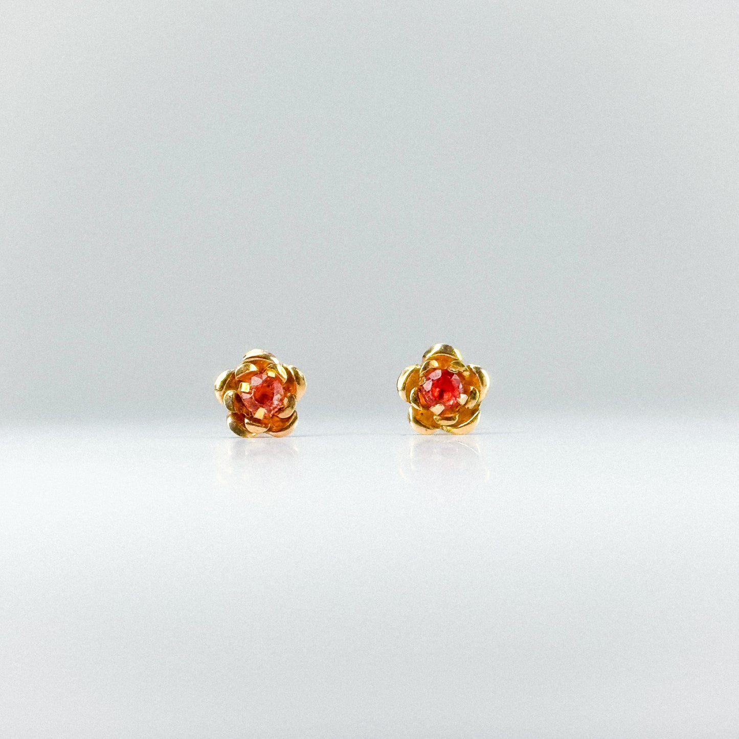 aretes con piedra natural zafiro