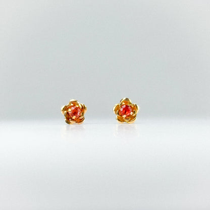 aretes con piedra natural zafiro