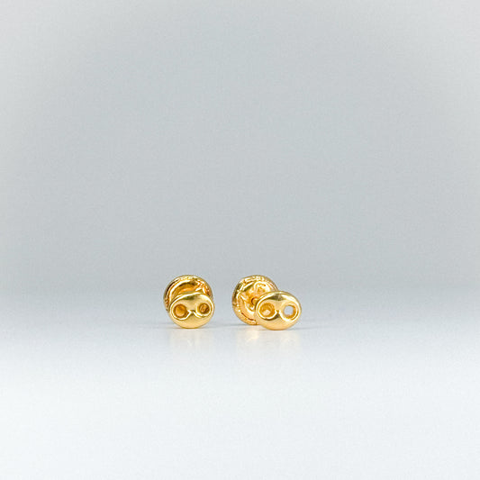 Aretes topito eslabón de marinero