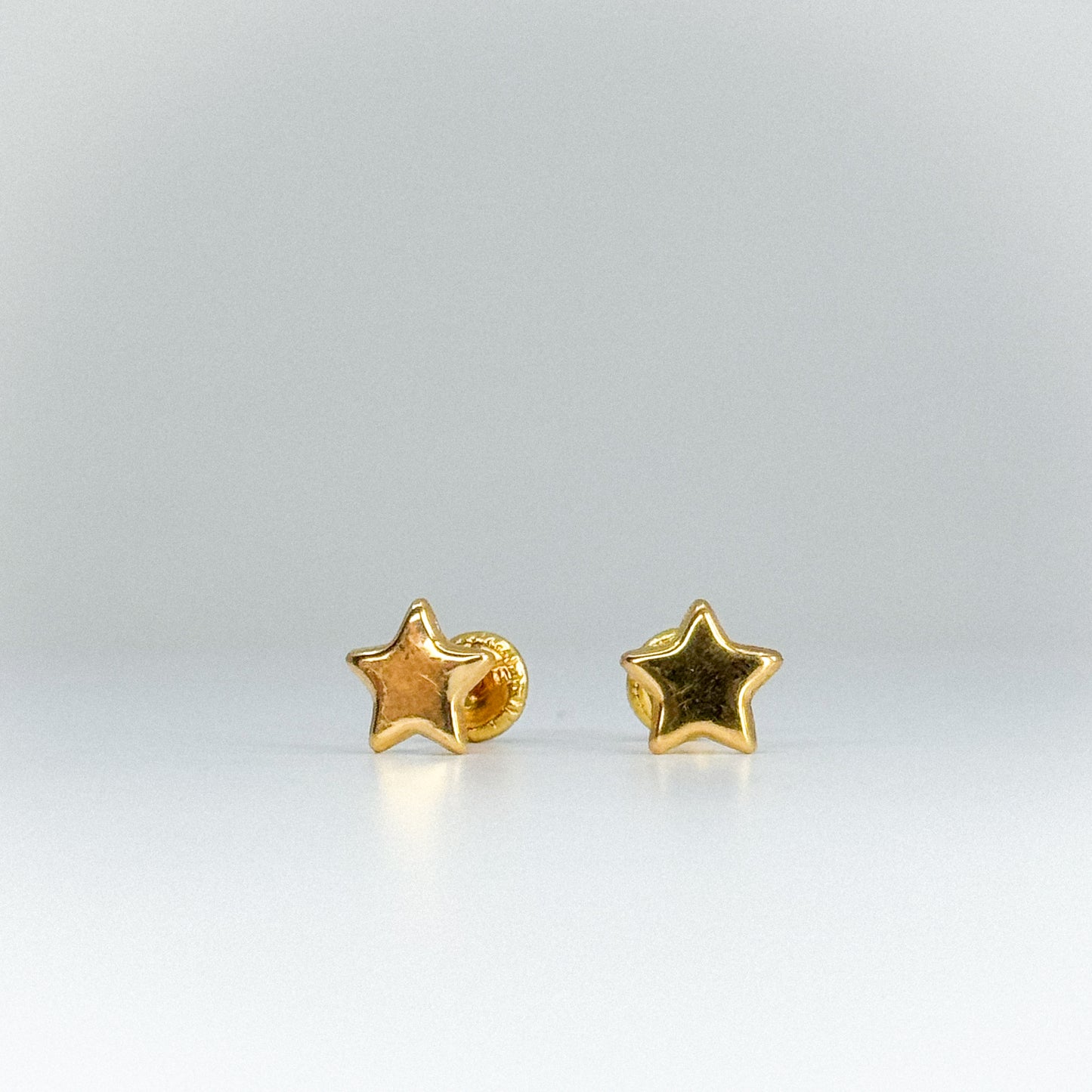 ✨ Aretes Topito Estrella en oro 18k ✨