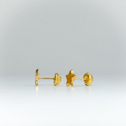 ✨ Aretes Topito Estrella en oro 18k ✨