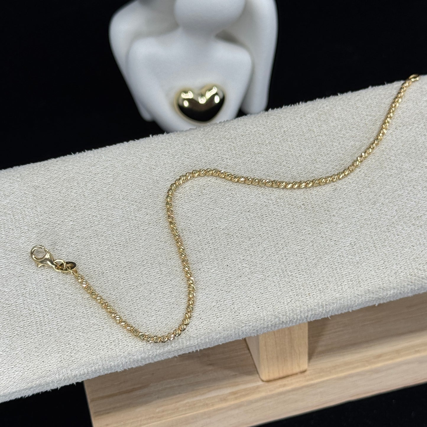 Pulsera Chákira Diamantada 3mm – Oro 18K