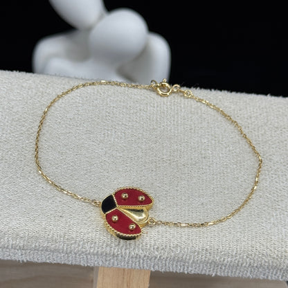 Pulsera Lucky Mariquita – Oro 18K