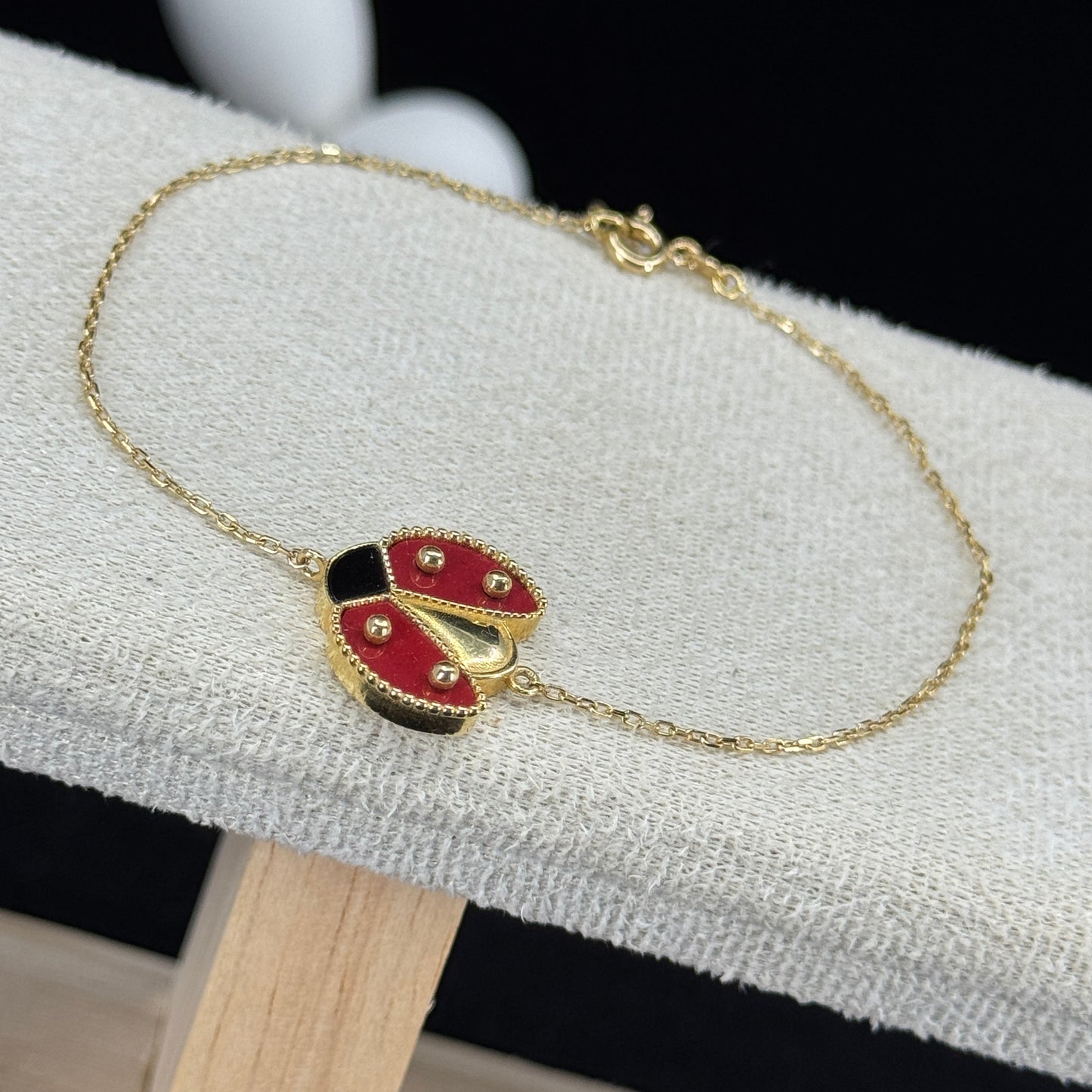 Pulsera Lucky Mariquita – Oro 18K