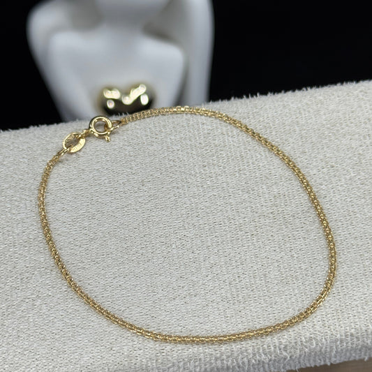 Pulsera Bismarck Clásica 3mm – Oro 18K