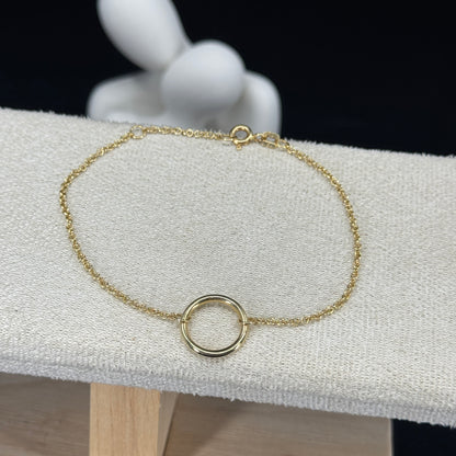 Pulsera Círculo Eterno Calado – Oro 18K