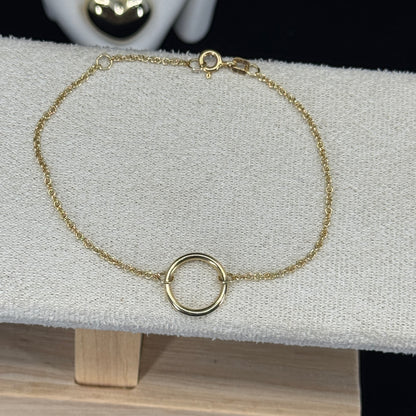 Pulsera Círculo Eterno Calado – Oro 18K
