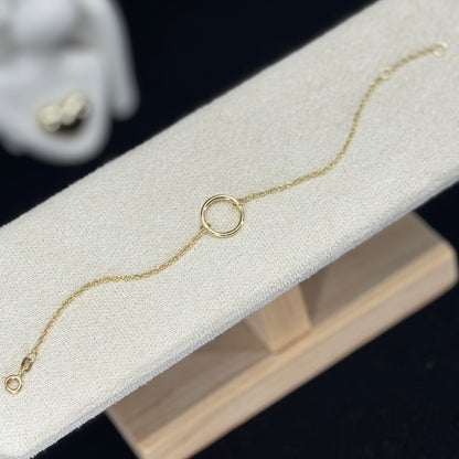 Pulsera Círculo Eterno Calado – Oro 18K