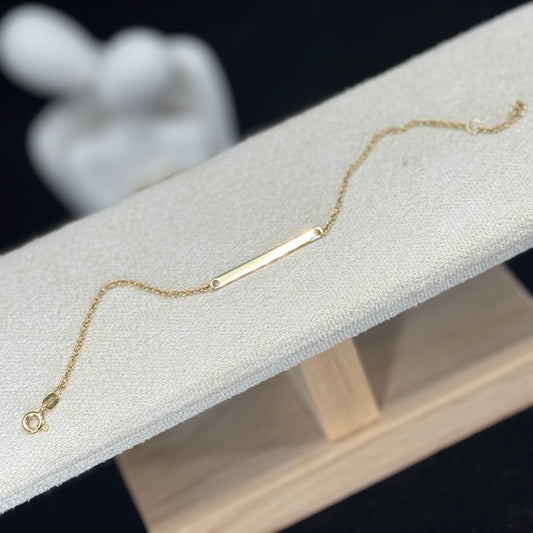 Pulsera Barra Personalizada 3 cm – Oro 18K