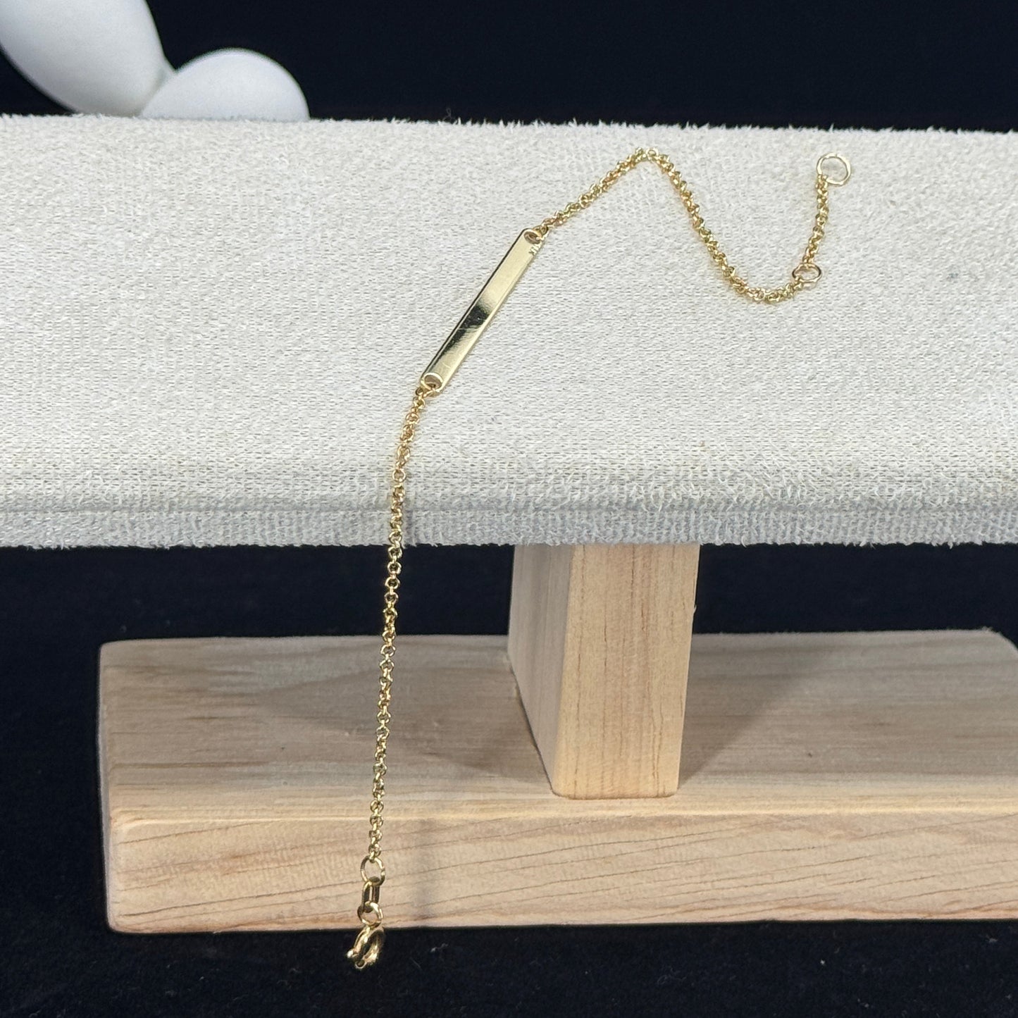 Pulsera Barra Personalizada 3 cm – Oro 18K