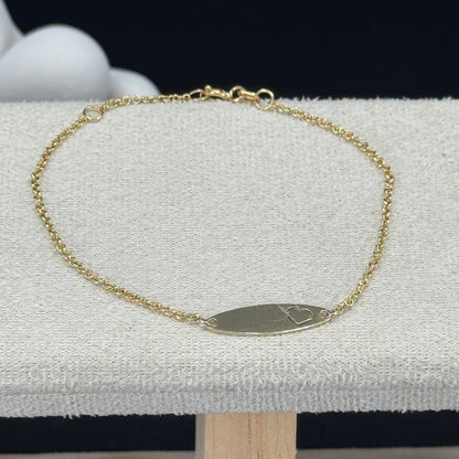 Pulsera Óvalo Love 2 cm – Oro 18K