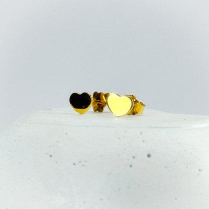 Aretes corazón placa