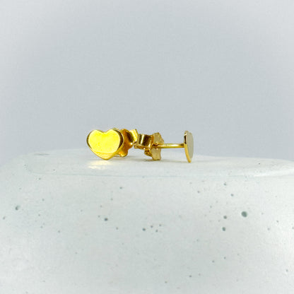 Aretes corazón placa